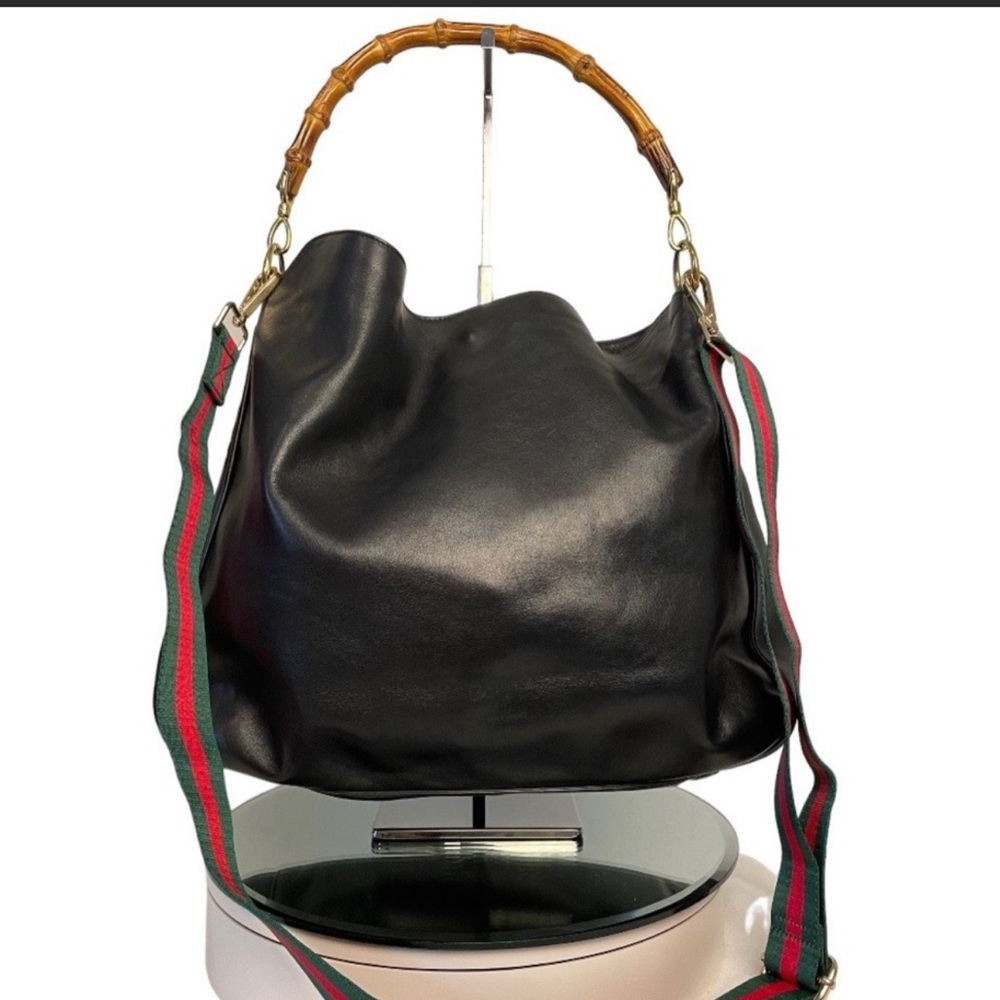 🔥Gucci Lambskin Bamboo Handle 2-way